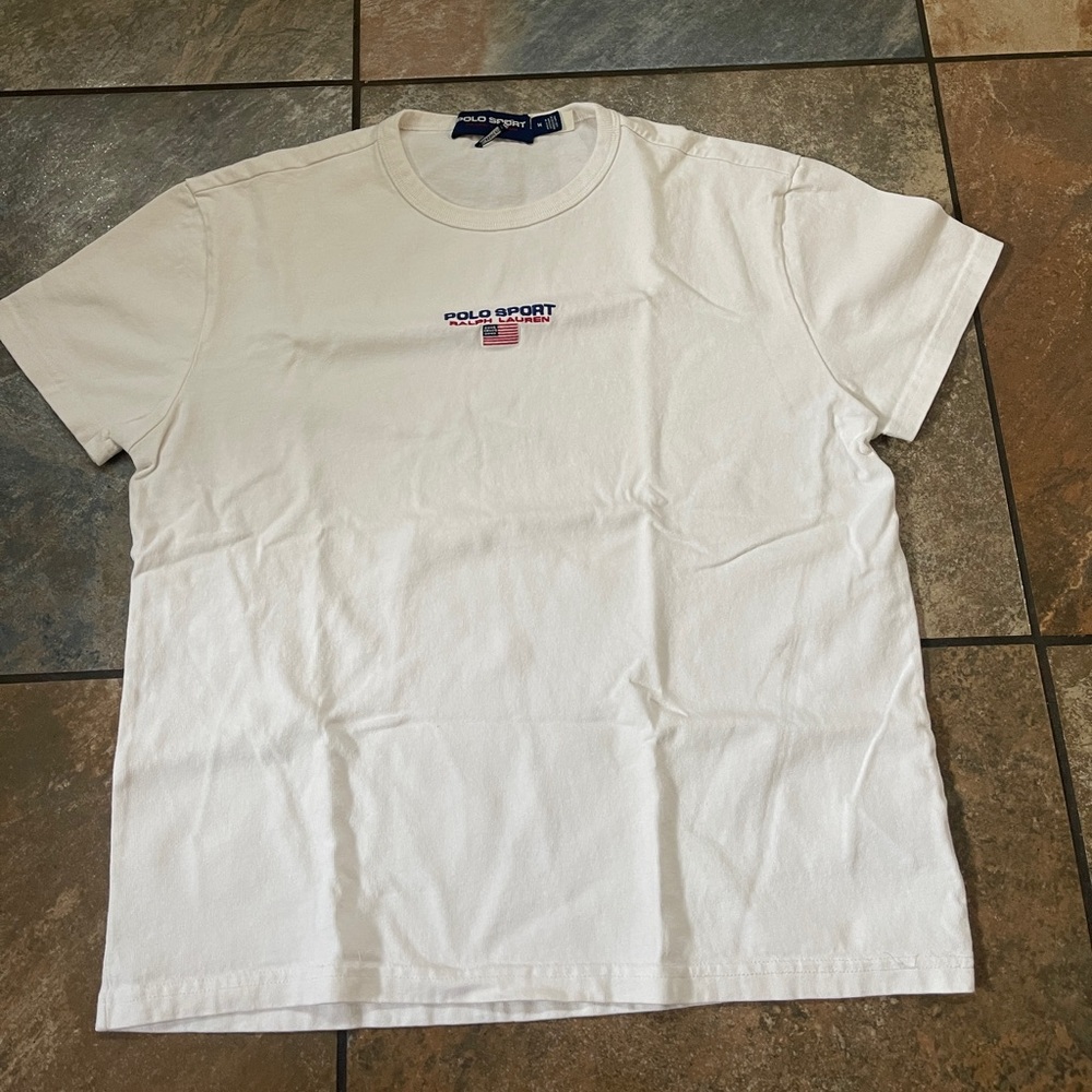 Cropped white Polo Ralph Lauren Tee